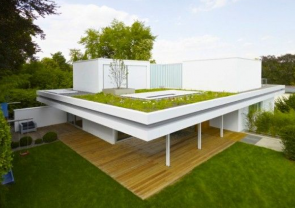 Atap Datar dengan Teras Hijau